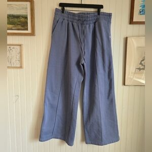 Blogilates Wide Leg Fleece Sweatpants In Light Blue Comfortable Activewear
